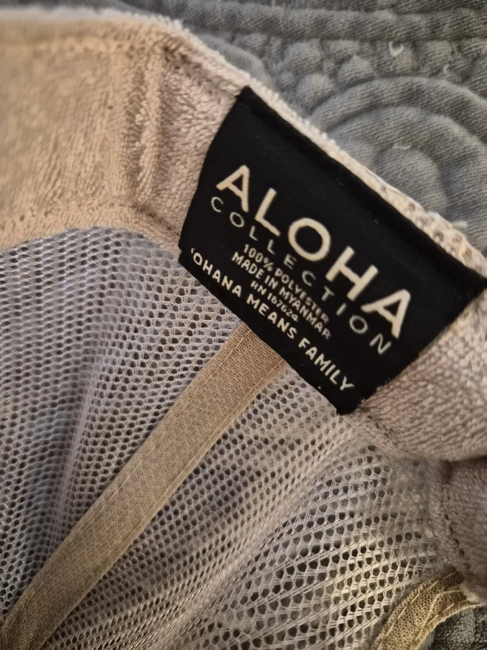 ALOHA Collection Beige Trucker Hat with Pink Ku'uipo Logo